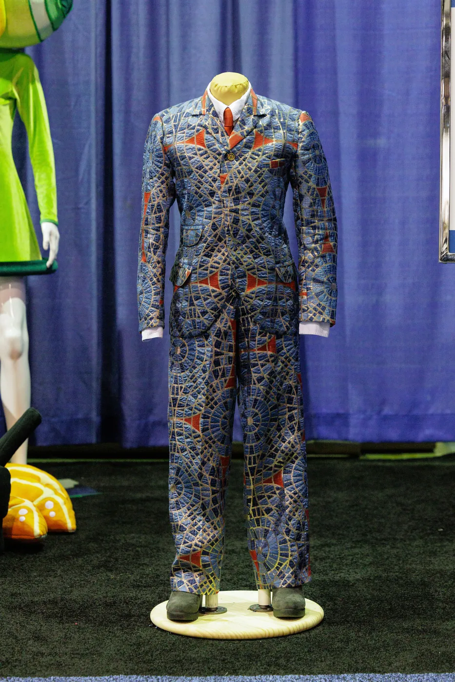 An exhibition costume on display at the h+h americas Cosplay Competition
