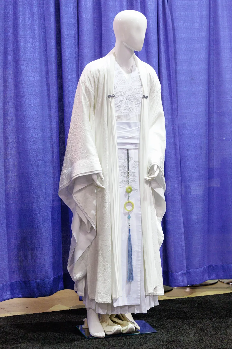 An exhibition costume on display at the h+h americas Cosplay Competition